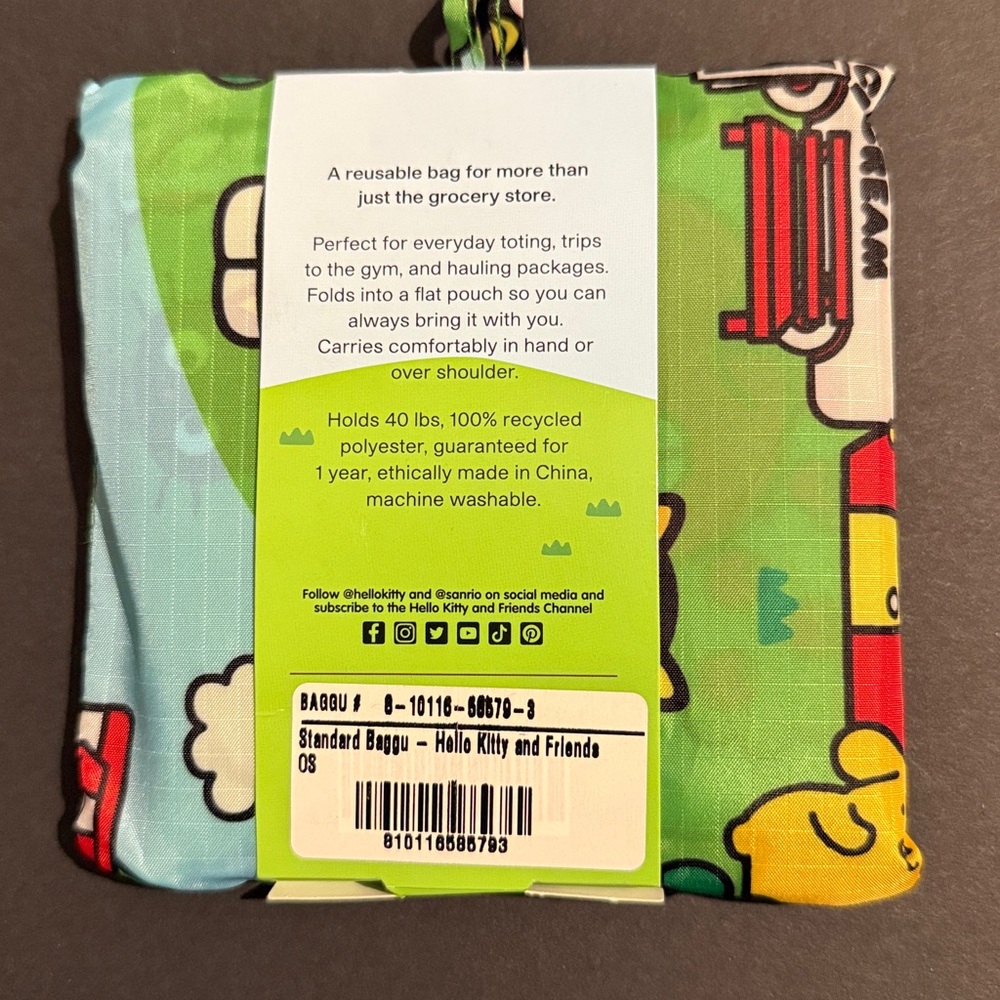 NWT BAGGU HELLO KITTY AND FRIENDS Standard Reusable Bag - Picture 2 of 7